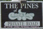 sign for The Pines